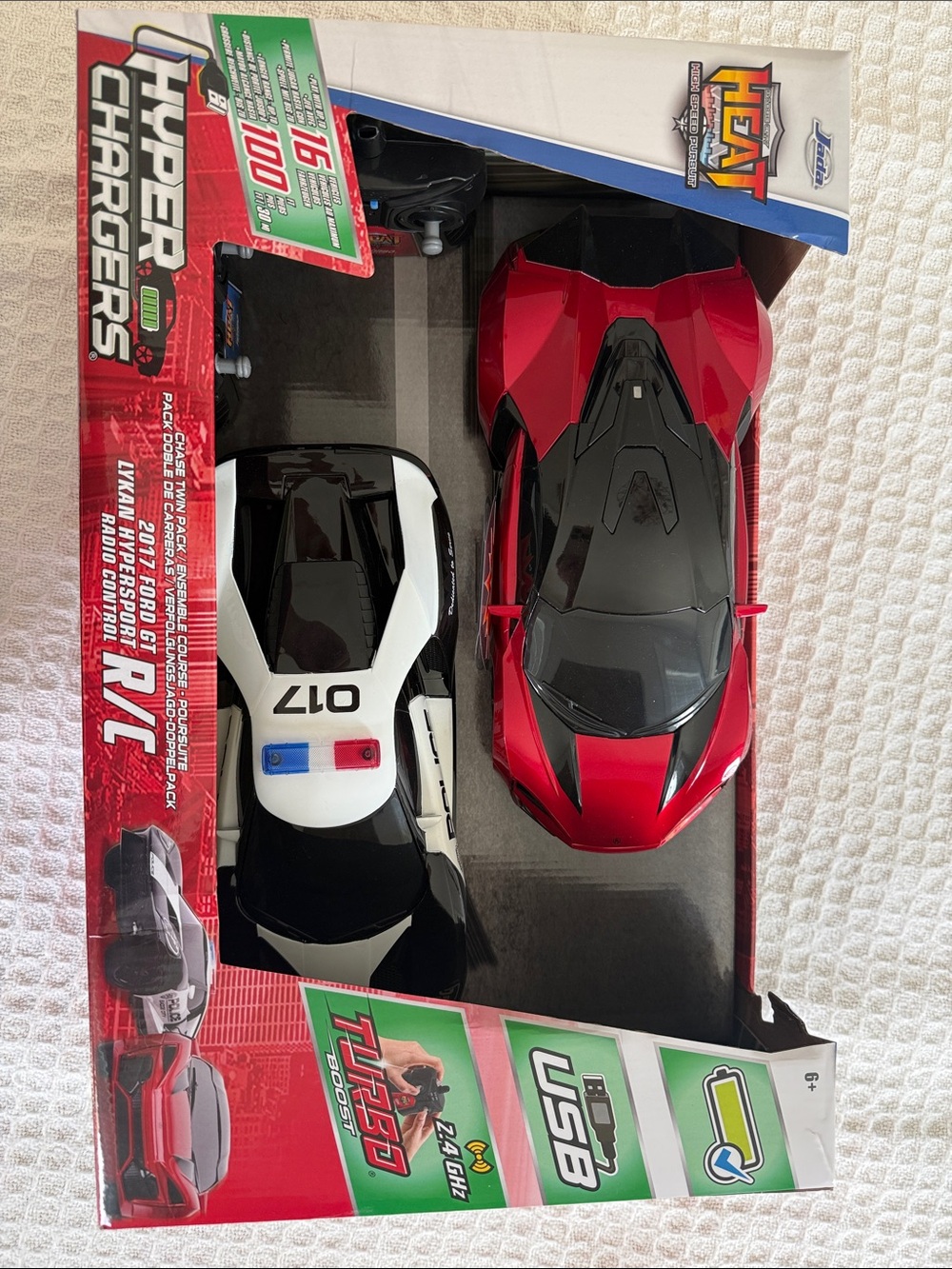 Jada HEAT Kids RC Twin Pack - 2017 Ford GT, Lykan Hypersport